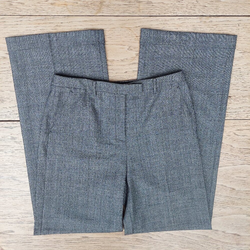 Elie Tahari wide leg gray wool blend pants trousers approx 8